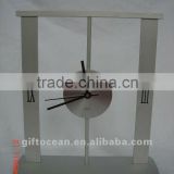 aluminum art metal desk clock,metal crafts table clock