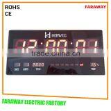 3" Led Alarm Wall Clock With Tempeature and Week