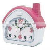 Cute Plastic House-shaped Table Alarm Clock,lovely Desktop Clock, Colorful Clock thumbnail-2