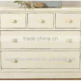 Wooden Cabinet, Rustic White Color, Storage for Clothes thumbnail-2