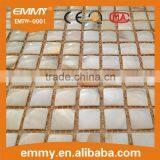 White Wave Design Convex White Mother of Pearl Shell Mosaic Tile on Mesh thumbnail-5