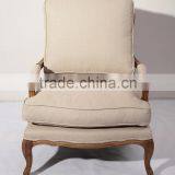 French Style Relaxing Sofa Chair Wooden Living Room Armchair thumbnail-2