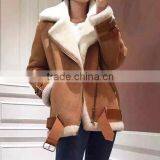 made in china wholesale new design for women merino sheepskin coat