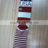 Red Stripe 100 Cotton High Quality Soft In-stocking Women/Mens Socks