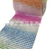 colorful Diamond Mesh Wrap Roll Rhinestone Crystal Ribbon 4.5" x 10 yards