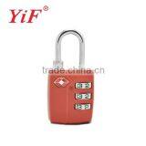 TSA Lock,TSA Padlock,Combination Lock,3 Dials Lock,Travel Lock,Luggage Lock From YiFeng