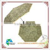 21" Cheap Mini Triple Folding Leopard Umbrella
