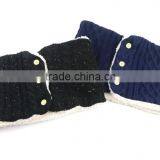 Knit Large Scarf Wrap New Neckerchief With Button