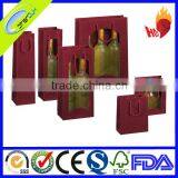High End Paper Wine Bag With PVC Window