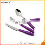 Plastic Handle Stainless Flatware, Stainless Steel Cutlery Set 24 Pieces, Plastic Handle Cutlery Set thumbnail-1