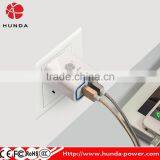 HUNDA Factory OEM 2 USB Port Slim 5V 2.4A High Speed Cell Phone Charger-white thumbnail-5