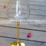 Glassware Manufacturer Handmade copper goblet gold wine glass bottle 250ml for beverage for home party