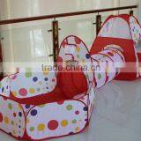 Hot Selling Polka Dot 3 in 1 Kids Climbing Tent Tunnel Pop up Kids Play Tent thumbnail-3
