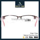 Fashion Design Metal Half-Rim Glasses Frame Women Hollow Pink/Gunmental/Silver/Bronze/Black Frame SM4022 thumbnail-2