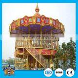 direct manufacturer! new design amusement park double-deck carousel / luxury merry go round / funfair equipment