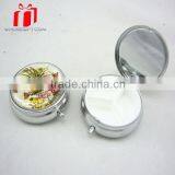 Hot Sales Metal Round Pill Box With Epoxy Logo