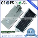 15W All In One Led Street Light With Solar Panel , Lithium Battery