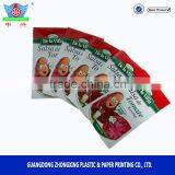 Customized Aluminium stand up zipper pouch for ketchup packaging,small sachet bag