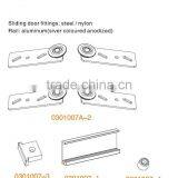 Wooden Wardrobe Outer Hanging Sliding Door Hardware for Light Wardrobe Door