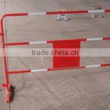 1000x1500mm France Style Red Powder Coating Temporary Pedestrian Barriers With Reflective Tape