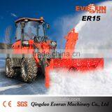 2016 Everun Brand CE Approved Small Wheel Loader With Snow Blower