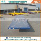 Durable 20ft 40ft Container Transport Semi Trailer Tri-axle Flatbed Trailer thumbnail-4