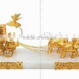 Antique Carved Ornate Bronze Rococo Style Table Clock, Elegant Marble Base Table Clock thumbnail-3