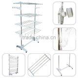 Clothes Airer - 4 Tier Foldable Laundry Drying Clothes Rack Stainless Steel thumbnail-4