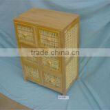 French Bedroom Commodes Style White Wicker Chest of Drawers thumbnail-3