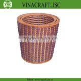 Hot sales Eco-friendly wicker waste bin in corlor for kitchen