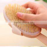 Cy298 Removable Body Brush Natural Boar Bristles Long BeechwoodHandle Bath Shower Brushes Great Back Scrubber Dry Skin Brush thumbnail-6