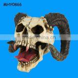 Horned Demon Statue Resin Dragon Skull thumbnail-1