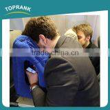 Toprank New Design Folding Automatic PVC Flocking Concave Shape Tray Table Inflatable Travel Pillow For Airplane Office Nap thumbnail-5