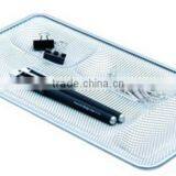 Durable Metal Mesh Office Desktop Stationery Storage Tray thumbnail-2
