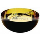 Gold Plated & Black Shiny Metal Bowl thumbnail-1