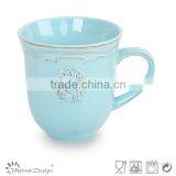 Ebossed Porcelain Mug Porcelain Mug Whole Sale With Flower thumbnail-3