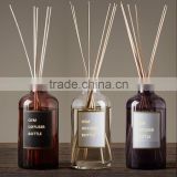 90ml 150ml 200ml 300ml color glass diffuser bottle with reed