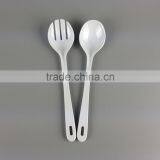 Different Size Fashion Style Durable Plastic White Melamine Salad Spoon thumbnail-3