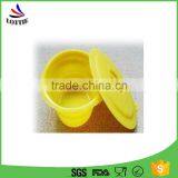 FDA&LFGB Eco-friendly Colorful Lunch Box Food Grade Silicone Folding Lunch Box With Cover thumbnail-1