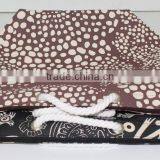 Twisted Rope Handle Nature Print Bag - From India - Made From Laminated Canvas thumbnail-5