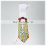 Customize good quality individual design fashion digital printed silk tie