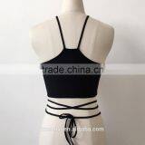 Fitness Crop Tops Ladies Sexy Panty and Bra Sets Tank Top Gym Ladies Cotton Crop Tops thumbnail-6