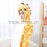 Flannel Cartoon Adult Animal Jumpsuit Animal Pajamas Jumpsuit Giraffe Design thumbnail-5