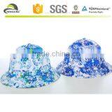 Tropical Hawaii Florals Tie-dye Bucket Hat Cloche Bonnet Fishing Outdoor Sun Cap thumbnail-1