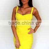 8 Colors Spaghetti Strap Bandage Dress 2015 Women HL Hot Cocktail Party Slim Dress Colorful White Black Red Yellow Purple thumbnail-3