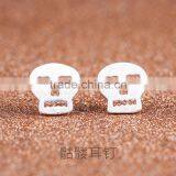 Brushed Silver Peace Stud Earrings Small Silver Stud Earrings Simple Silver Earrings Gifts for Girl Friend 2016 thumbnail-3