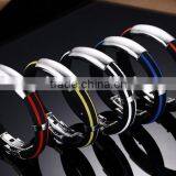 Fashion Mens Silicone Stainless Steel Bracelets Custom Own Logo Silicone Braceets for Promotional Gifts 2017 thumbnail-4