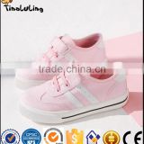 Hot selling spring&autumn colorful lace anti-slip canvas baby toddler kids shoes for boys and girls