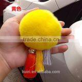 Fashion Tassel Pom Pom Fur Ball Keychain Wholesale Fur Pompoms Tassel Bag Charm 114A thumbnail-1