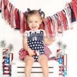 100% Sleeveless Summer Cotton the Stars and the Stripes Cute Baby Clothes Romper Baby Romper thumbnail-1